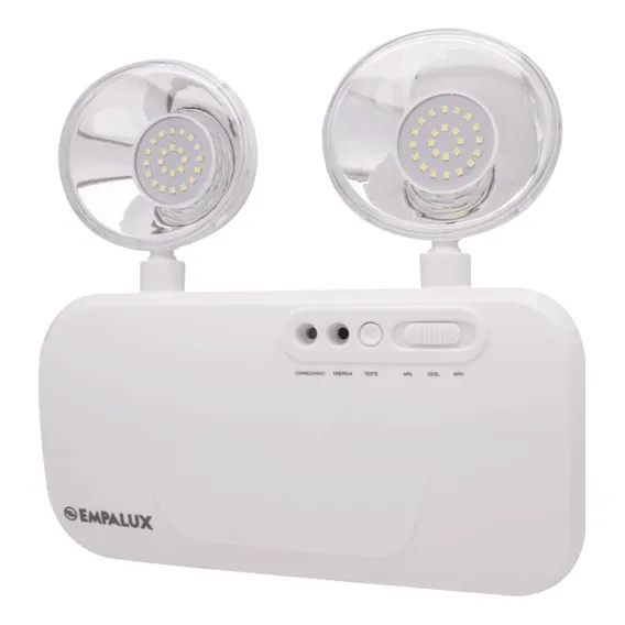 LuminĂĄria EmergĂȘncia Bloco Led 2x9,6w 3000 Lumens Empalux Foto 1