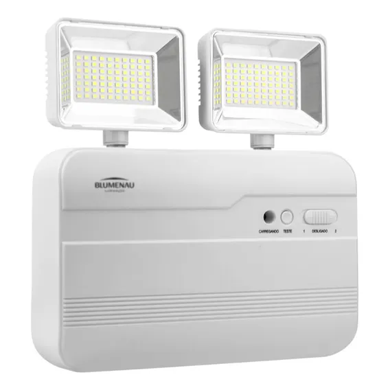 LuminĂĄria EmergĂȘncia Led 3000 LĂșmens 18w 6500k Bivolt Blu Foto 1