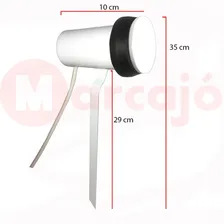 Luminária Espeto Jardim Branco Lâmpada Par20 Led Branca Cor da luz Branco-frio 110V/220V Foto mini 2