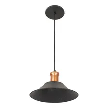 Luminaria Estilo Industrial Preta Com Cobre Mesa Bilhar Foto  mini 1