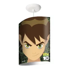 Luminária Infantil Pendente Oval Quarto Menino Personagens Cor Ben 10 110V/220V (Bivolt) Foto  mini 1