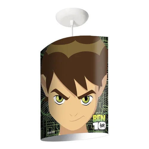 Luminária Infantil Pendente Oval Quarto Menino Personagens Cor Ben 10 110V/220V (Bivolt) Foto 1