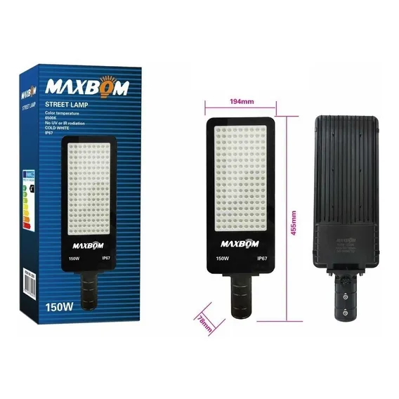 Luminária Led 150w Iluminação Publica De Poste Prova Dagua Foto 1