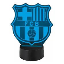 Luminária Led 3d Barcelona Champions League Dia Dos Pais Estrutura Preta 127/220v Foto mini  2