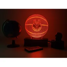 Luminaria Led 3d, Milwaukee Bucks, Basquete, 16 Cores Estrutura Preto Foto mini 2