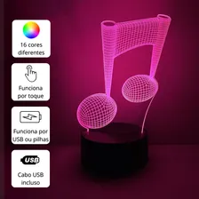 Luminária Led 3d Música 16 Cores Alumia Foto mini  3
