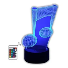 Luminária Led 3d Música 16 Cores Alumia Foto  mini 1