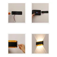 Luminária Led 8w Parede Arandela Área Interna Externa Estrutura Preto 110v.220v Foto mini 4