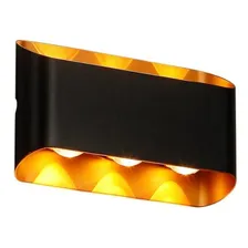 Luminária Led 8w Parede Arandela Área Interna Externa Estrutura Preto 110v.220v Foto  mini 1