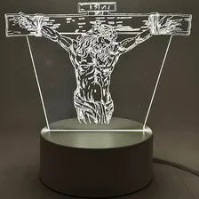 Luminária Led Abajur 3d Jesus Cristo Lindo Efeito De Luz Led Foto mini  2