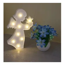 Luminária Led Anjinho Anjo Abajur Leds Decoração Branco Foto mini  2