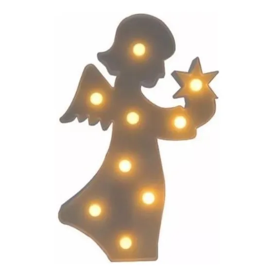 Luminária Led Anjinho Anjo Abajur Leds Decoração Branco Foto 1