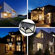 Luminária Led Bidirecional De Parede Zonne Solar 100 Leds Prova D'água Luz Pública Foto mini  2