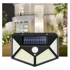 Luminária Led Bidirecional De Parede Zonne Solar 100 Leds Prova D'água Luz Pública Foto mini  3