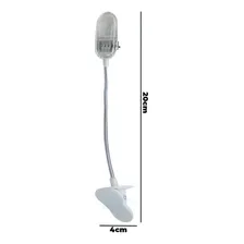 Luminária Led Flexivel Clip On Luz Leitura Com Foto mini 3