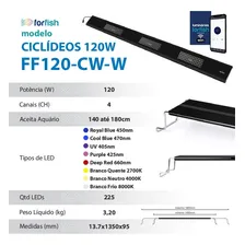 Luminária Led Forfish 120w Aquário Marinho Corais Até 180cm Bivolt Foto mini 4