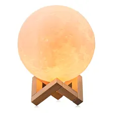Luminária Led Lua Cheia 3d Umidificador Aromatizador Foto mini 4
