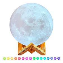 Luminária Led Lua Cheia 3d Umidificador Aromatizador Foto mini 4