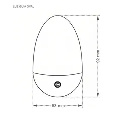 Luminária Led Luz Guia Oval C/ Foto Célula Taschibra Cor Branco Foto mini  3