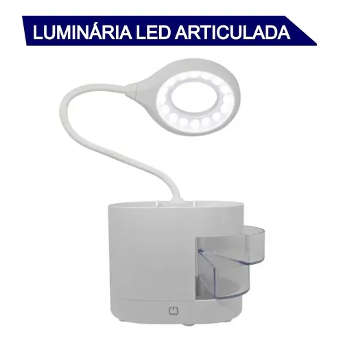 Luminaria Led Mesa Flexivel Estetica 3 Intensidades Cor da estrutura Branca Foto 1