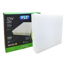 Luminária Led Plafon Sobrepor 12w Branco Quente Quadrada Flc 220V Foto mini 1