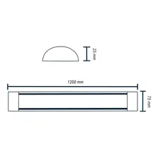 Luminaria Led Sobrepor Linear 18w 6500k Bivolt 60cm Tubular Foto mini 4