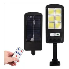 Luminária Led Solar Poste Rua Parede Sensor 128 Led Foco Luz Foto mini 4