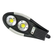Luminaria Led Solar Pública Poste Rua 100w Sensor Presença Estrutura Preto Foto mini 3