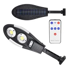 Luminaria Led Solar Pública Poste Rua 100w Sensor Presença Estrutura Preto Foto mini 1