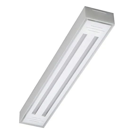Luminária Led Tube 2x60 Sobrepor Branco Val. 6500k Tualux 110V/220V Foto 1