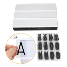 Luminária Letreiro Led Cinema Light Box Led A4 + 96 Letras Cor Branco/preto Foto mini 3