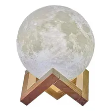 Luminária Lua Cheia 10cm 3d Abajur Led 2 Cores Foto mini 1