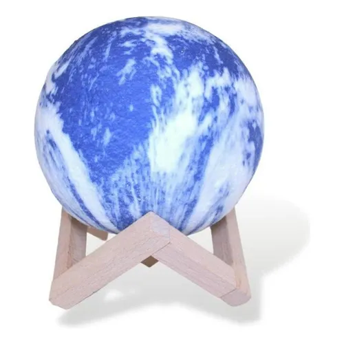 Luminária Lua Cheia 3d Abajur Touch 15cm Cores Touch Lua Foto 1