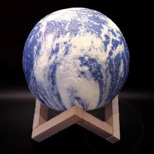 Luminária Lua Cheia 3d Abajur Touch 15cm Cores Touch Lua Foto mini 2