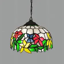 Luminária Lustre Vitral Wood Byne Pendente (fabricamos)#13 Estrutura Branco 110.220 Foto mini 1