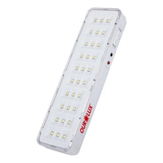 Luminaria Luz De Emergencia 30 Leds 2w Ourolux Cor Branco 110V/220V Foto 1