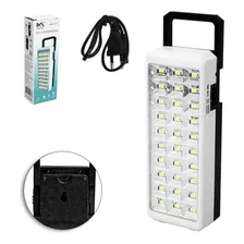 Luminária Luz De Emergência Recarregável 30 Led Parede Teto Cor Branco 127/220v Foto  mini 1