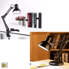 Luminária Mesa Articulável Garra Base Escritório Leitura Estrutura Preto Foto mini 2