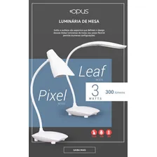 Luminária Mesa Led Articulada Branca Touch Bateria 3w 5000k Foto mini 3