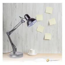 Luminária Mesa Pixar Com Base E Garra E27 Articulável Preto Foto mini 3