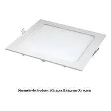 Luminária Painel Led Slim Quadrado Embutir 18w 4000k Neutro Foto mini 4