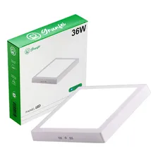 Luminária Painel Plafon Led 36w Quadrado Redondo Sobrepor Foto mini 1