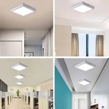 Luminária Painel Plafon Led 36w Quadrado Redondo Sobrepor Foto mini 4