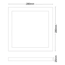 Luminária Painel Plafon Super Led Sobrepor Quadrado 25w Foto mini  2