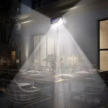 Luminária Parede Solar 100 Led Com Sensor Prova Dágua Jardim Foto mini  3