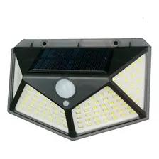 Luminária Parede Solar 100 Leds Bateria Luz Balizador Foto mini 3