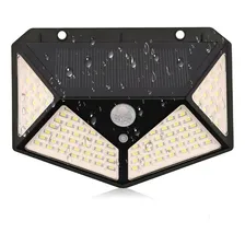 Luminária Parede Solar 100 Leds Bateria Luz Balizador Foto mini 4