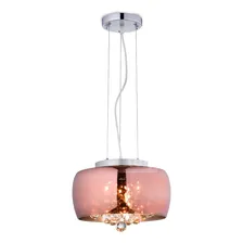 Luminária Pendente Cristal Soho Bella 28x17cm Cobre + Lâmp Foto mini 1