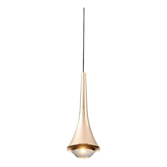 Luminária Pendente Etna Led 5w Dourado Bivolt - Opus Led Foto 1