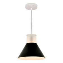 Luminária Pendente Led Aço Fosco 15w E27 Preto Bronzearte Foto mini 1